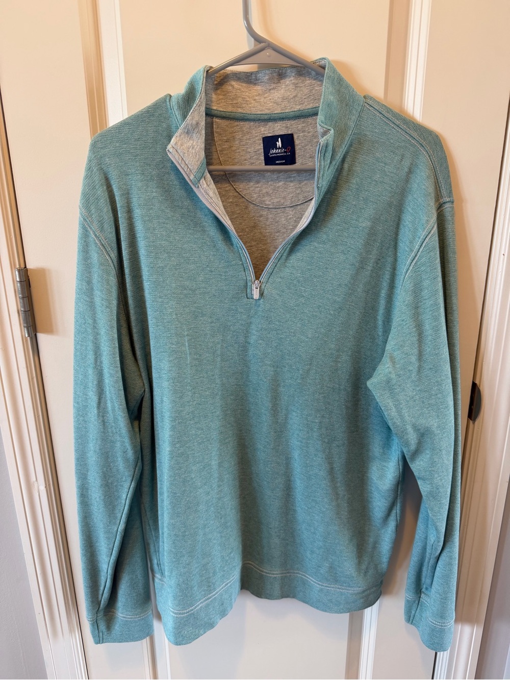 johnnie-O Men's Teal Quarter-Zip Pullover